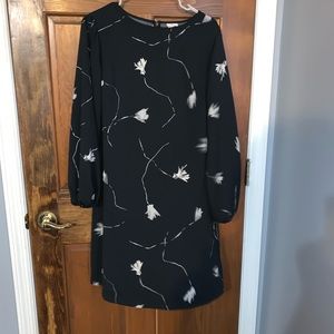 Black dress with flowers